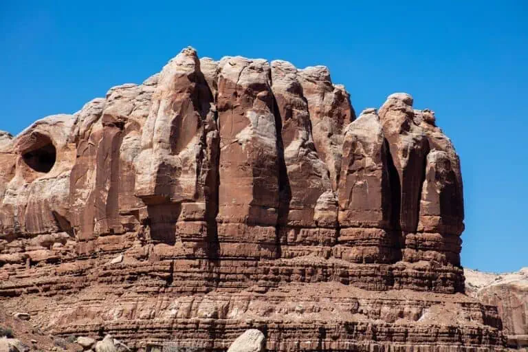 Red Rock Formation in Desert Landscape
