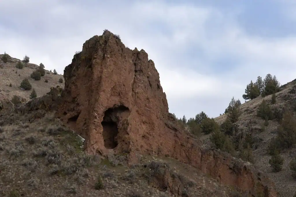 Unique rock formation at Enchanted Rocks Preserve by The Wildlands Conservancy.