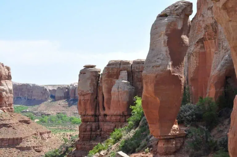Unique rock formations at The Wildlands Conservancy in a desert landscape.