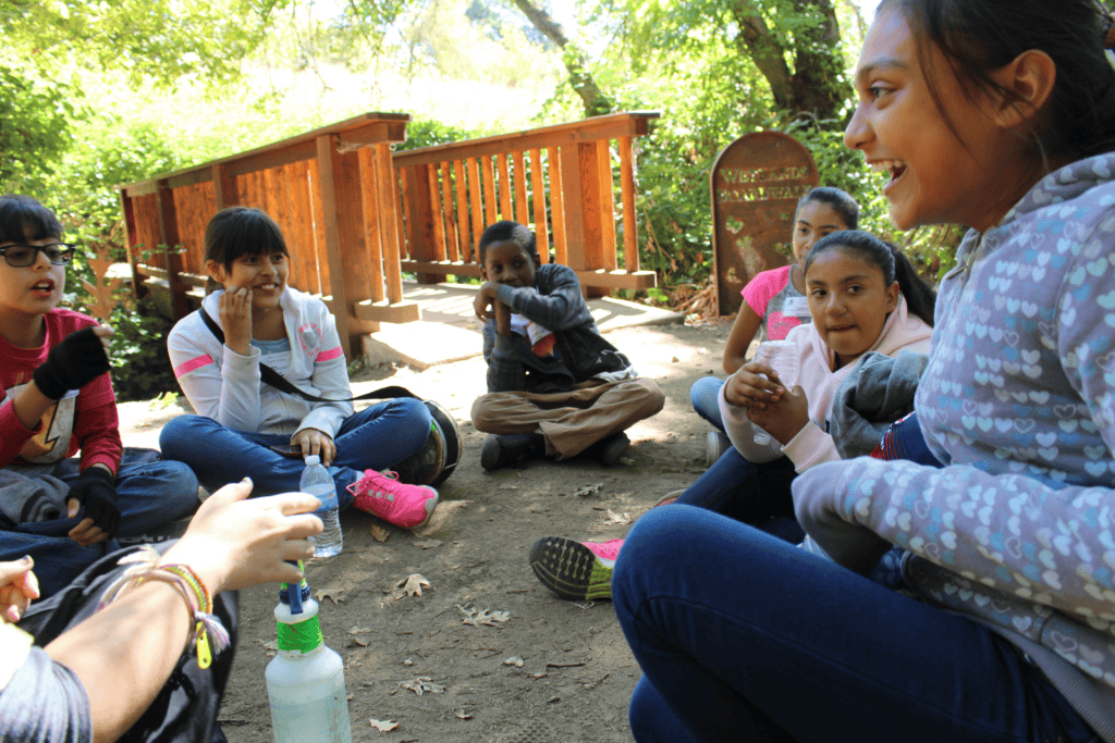 Children participating in outdoor learning at The Wildlands Conservancy.